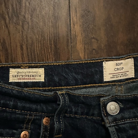 Levi's Women's Straight Leg Jeans - Dark Blue - Picture 2 of 4